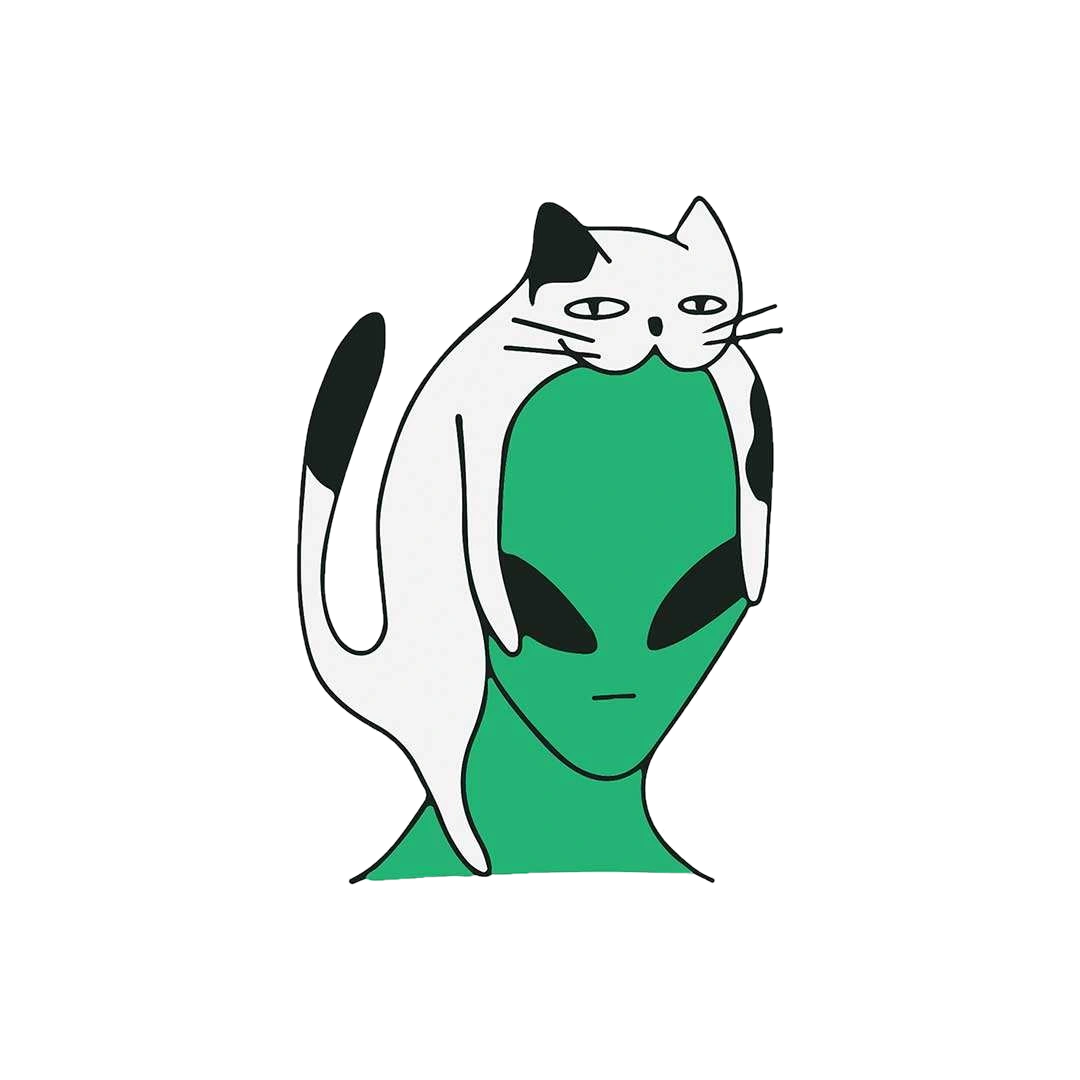 Alien Cat Sticker